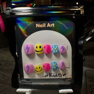 Colorful Emoji Nail Art for Kids